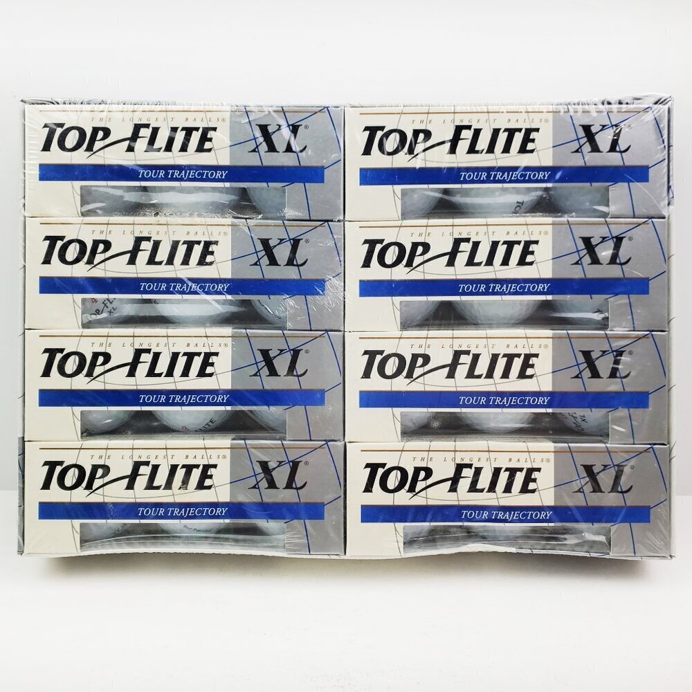 Top Flite XL Golf Balls Tour Trajectory 24 Count Pack 1990s NOS Sealed